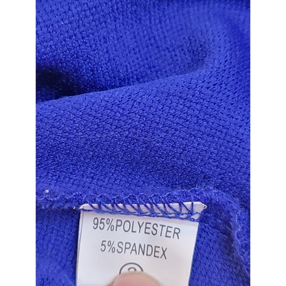 Helyo Fashion Midi A-Line Dress Blue Flutter Sleeve Elegant Women's Size 2XL - Picture 9 of 11